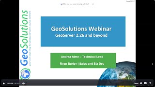 FREE Webinar GeoServer 2260 and Beyond [upl. by Ochs]