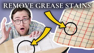 The RIGHT Ways to Remove Grease Stains from Clothes amp Fabric [upl. by Haida]