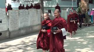 Birmania in pillole Mandalay la processione dei monaci [upl. by Araj117]