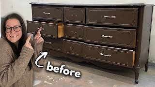 Glam Autumn Aesthetic  How to Repaint Already Painted Furniture [upl. by Wein]