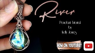 Wire wrap pendant tutorial River Kelly Jones [upl. by Einaj]