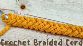 Crochet Braided Cord  Strong No Stretch Strap For Crochet Bags  Crochet Handles for Tote Bag [upl. by Clere]