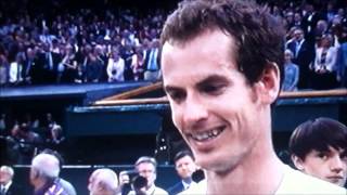 Wimbledon 2012 Final  Andy Murrays Speech [upl. by Daniella896]