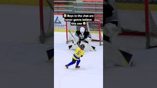 He scored on a dude 3x his age 🤝🏒 hockey [upl. by Yeldah]