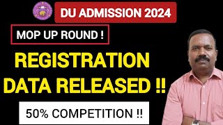 DU Mop Up Round  Final Registration Data Released ll Competition Level 50 Dream Course Possible [upl. by Gadmon597]