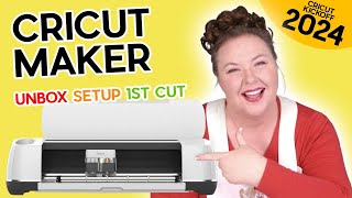 Cricut Maker for Beginners Unbox Setup amp First Cut CRICUT KICKOFF Day 1 [upl. by Cozza]