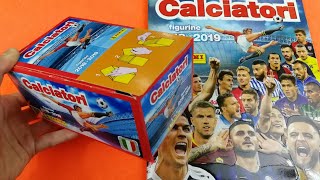 APERTURA BOX 100 BUSTINE CALCIATORI PANINI 201819 [upl. by Solly]