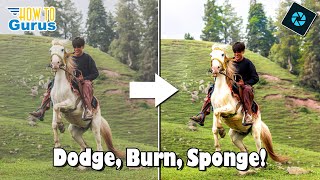 How to Use Photoshop Elements Dodge Burn and Sponge for Photo Retouching [upl. by Akimed]