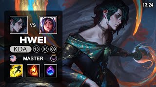 Hwei vs Irelia Mid  NA Master  Patch 1324 Season 13 [upl. by Daren]