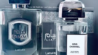 Liam lattafa perfume Vs Gris charnel BDK عطر ليام من لطافة بديل عطر جري شارنيل اقوى بدائل العطور [upl. by Midas]