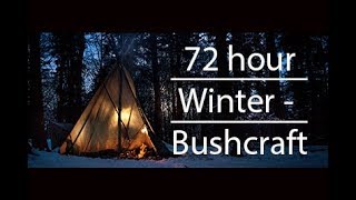 3 DAYS WINTER BUSHCRAFT DIY TIPI SIMPLE TORCH OUTDOOR COOKING ETC [upl. by Paz]