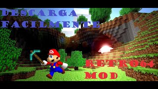 como descargar el mod de minecraft de super mario 64 retro64 [upl. by Piks299]