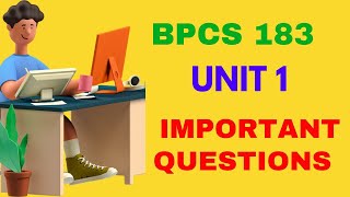 BPCS 183 UNIT 1 IMPORTANT QUESTIONS OF CONCEPT OF EMOTIONS [upl. by Anaicul]