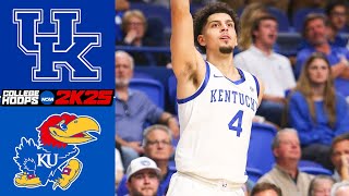 Kentucky vs Kansas  College Hoops 2K25 Simulation [upl. by Abrahams]