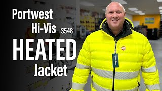 Portwest S548 HiVis Ultrasonic BatteryPowered Heated Tunnel Jacket SafetyQuip Australia [upl. by Sperry596]