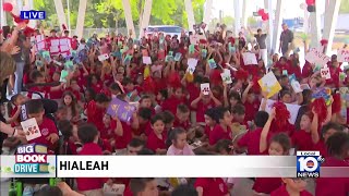 Local 10 Big Book Drive makes stop at West Lakes Preparatory Academy in Hialeah [upl. by Powers]