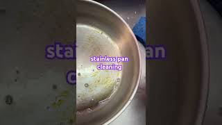 Stainless Pan cleaning hack Great for camping especially [upl. by Brenton]