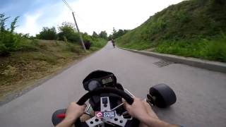 Suzuki GSXR750 K4 Powered Go Cart 150 HP  200 kmh Test Drive [upl. by Aidnic]