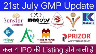 Sanstar IPO GMP  Kataria Industries IPO  V L Infraprojects IPO  All IPO GMP Today [upl. by Ylsel]