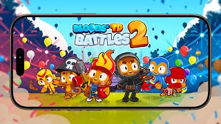 Playing BTD Battles 2 On Mobile [upl. by Eneleoj]