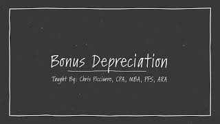 Maximize Your Tax Savings with Bonus Depreciation A Taxpayer Guide [upl. by Ellenij]