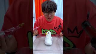 WHITE SHOES KETCHUP TESTING SHOES CLEAN [upl. by Ecnerrat]