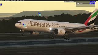 Boeing 777200LR EMIRATES landing MSFS2020 BEFORE MSFS 2024 l [upl. by Sualkcin831]