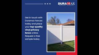 Duramax FencesPremium Manufacturers of Affordable Vinyl Fences [upl. by Capwell]