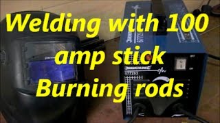 How to weld with the 100 amp stick welder part 1 [upl. by Mabelle17]