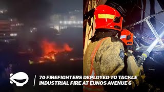 70 firefighters deployed to tackle industrial fire at Eunos Avenue 6 [upl. by Brentt463]