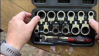 Flex Head Wrench Set With Interchangeable Heads [upl. by Gamin]