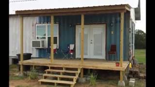 Living OFF GRID  Shipping Container House  Beach Tiny Home [upl. by Kroo]