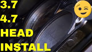 How To Install Cylinder Head On A 3747 Chrysler Engine [upl. by Siraf]