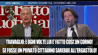 Dimissioni Sgarbi Travaglio A questo signore è stato permesso tutto Cacciari Norma del cavolo [upl. by Hterag]