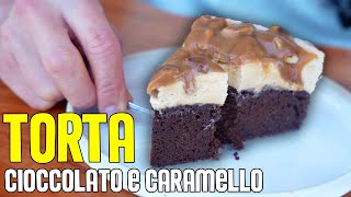 TORTA al cioccolato E CARAMELLO alle NOCI PECAN  ricetta deliziosa e facilissima [upl. by Archibald]