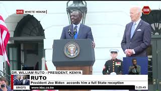 President Rutos Full Speech at White House During his USA Tour [upl. by Nwahsan840]