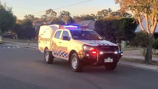 New Unit QPS ISUZU Leaving Brassall  LightsSiren Demo [upl. by Larue]