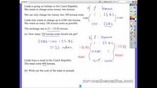 Exchange Rates GCSE Problem  GCSE Maths  Mr Mathematics [upl. by Snave]