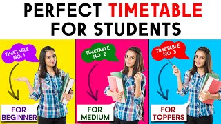 Best Timetable for Students  Study motivation amp Best Timetable for Exams [upl. by Mcgill714]