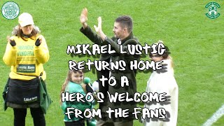 Mikael Lustig Returns to a Heros Welcome from the Fans  Celtic 3  Hibs 1  18 March 2023 [upl. by Sirois263]