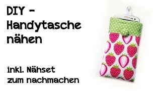 DIY  Handytasche nähen  inkl Nähset zum nachmachen [upl. by Cherrita]