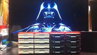 Star Wars Imperial march on 16 Floppy Drives With Improved Audio [upl. by Dibbell]