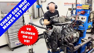 CHEAP 89 JUNKYARD M90 SUPERCHARGER MAKES 537 HP HOW TO RUN A CHEAP V6 SUPERCHARGER ON A 48L V8 [upl. by Krishna]