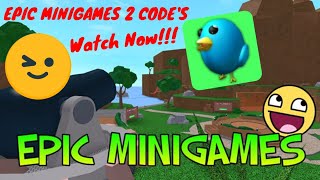 Epic minigames Codes Roblox [upl. by Oluas]