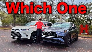 2024 Toyota Grand Highlander vs Toyota Highlander Comparison All Specs Test Drive [upl. by Robinetta]