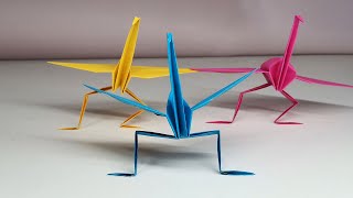 How to Make a Paper Dancing Crane  Origami crazy crane Step by Step  Fun amp Easy [upl. by Siegel]