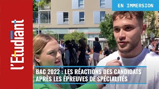 quotJe pense avoir 17 quot Les réactions des lycéens après lépreuve de spécialité du bac 2022 [upl. by Edra729]