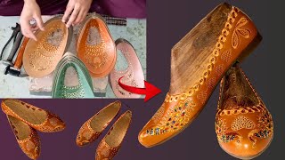 DIY Fashionable HANDMADE Pump Shoe How to Make embroidery Pump Shoe [upl. by Lau464]