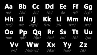 English Alphabet Pronunciation 📌 Aa Bb Cc 🌙 Dark Mode [upl. by Fatsug993]