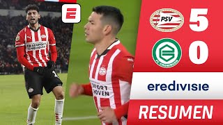 CHUCKY LOZANO VOLVIÓ en la GOLEADA del PSV 50 vs Groningen HAT TRICK de RICARDO PEPI  Eredivisie [upl. by Indira]